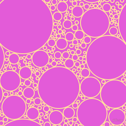 bubbles, circles, sponge, big, medium, small, 3 pixel line width, Cream Brulee and Free Speech Magenta circles bubbles sponge soap seamless tileable