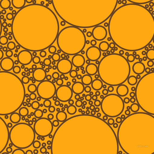 bubbles, circles, sponge, big, medium, small, 5 pixel line width, Dark Brown and Dark Tangerine circles bubbles sponge soap seamless tileable