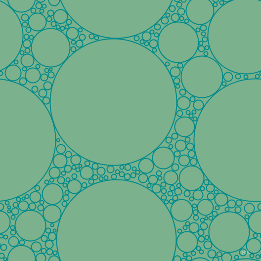 bubbles, circles, sponge, big, medium, small, 2 pixel line width, Dark Cyan and Bay Leaf circles bubbles sponge soap seamless tileable