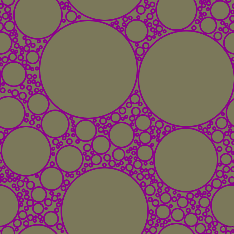 bubbles, circles, sponge, big, medium, small, 5 pixel line width, Dark Magenta and Kokoda circles bubbles sponge soap seamless tileable