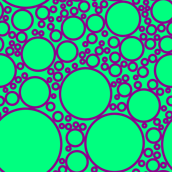 bubbles, circles, sponge, big, medium, small, 9 pixel line width, Dark Magenta and Spring Green circles bubbles sponge soap seamless tileable