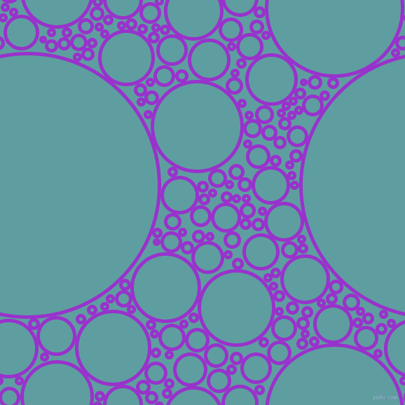 bubbles, circles, sponge, big, medium, small, 5 pixel line width, Dark Orchid and Cadet Blue circles bubbles sponge soap seamless tileable