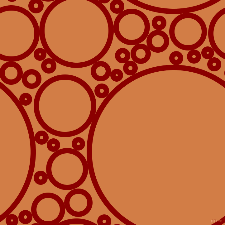 bubbles, circles, sponge, big, medium, small, 17 pixel line width, Dark Red and Raw Sienna circles bubbles sponge soap seamless tileable