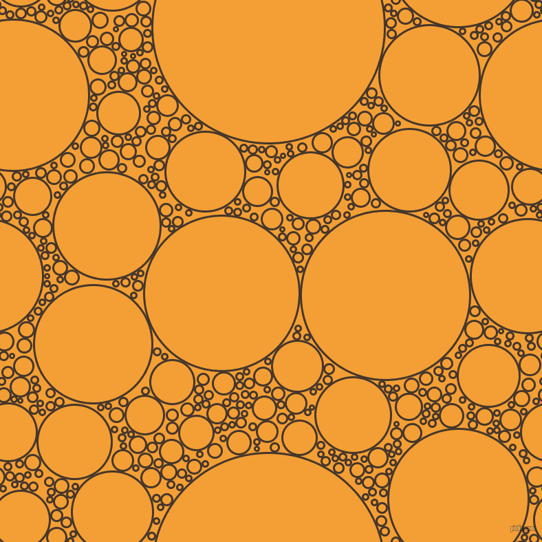 bubbles, circles, sponge, big, medium, small, 3 pixel line width, Dark Rum and Yellow Sea circles bubbles sponge soap seamless tileable