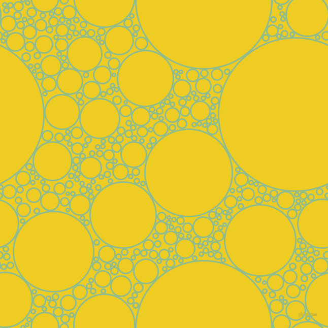 bubbles, circles, sponge, big, medium, small, 3 pixel line widthDark Sea Green and Broom circles bubbles sponge soap seamless tileable