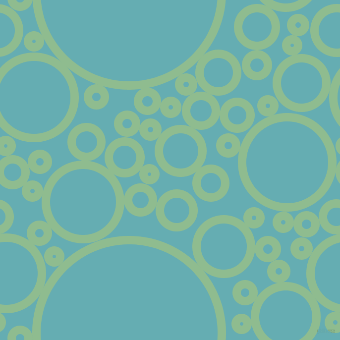 bubbles, circles, sponge, big, medium, small, 17 pixel line width, Dark Sea Green and Fountain Blue circles bubbles sponge soap seamless tileable