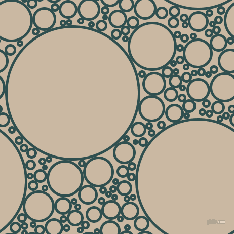 bubbles, circles, sponge, big, medium, small, 5 pixel line width, Dark Slate Grey and Grain Brown circles bubbles sponge soap seamless tileable