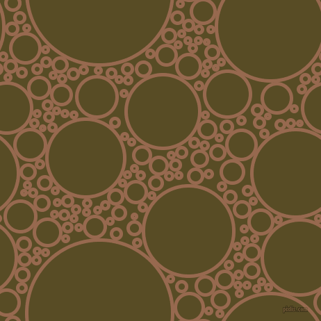 bubbles, circles, sponge, big, medium, small, 5 pixel line width, Dark Tan and Bronze Olive circles bubbles sponge soap seamless tileable
