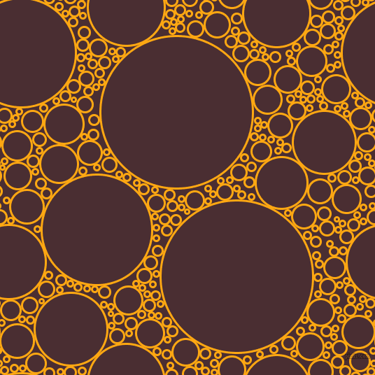 bubbles, circles, sponge, big, medium, small, 3 pixel line width, Dark Tangerine and Cab Sav circles bubbles sponge soap seamless tileable
