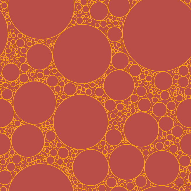 bubbles, circles, sponge, big, medium, small, 2 pixel line width, Dark Tangerine and Chestnut circles bubbles sponge soap seamless tileable