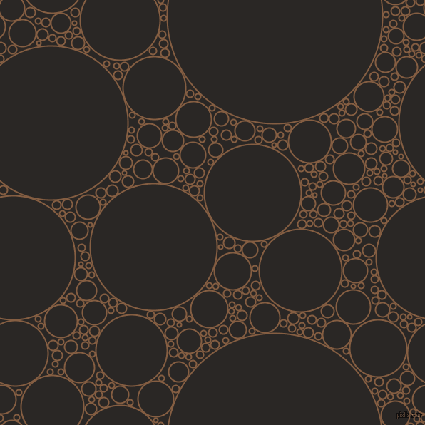 bubbles, circles, sponge, big, medium, small, 2 pixel line width, Dark Wood and Bokara Grey circles bubbles sponge soap seamless tileable