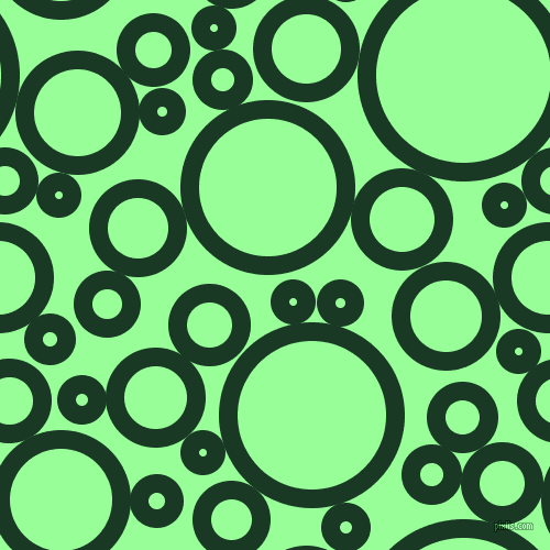 bubbles, circles, sponge, big, medium, small, 17 pixel line width, Deep Fir and Mint Green circles bubbles sponge soap seamless tileable
