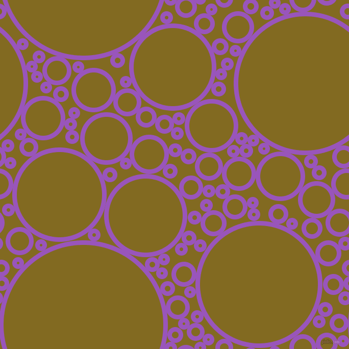 bubbles, circles, sponge, big, medium, small, 9 pixel line width, Deep Lilac and Yukon Gold circles bubbles sponge soap seamless tileable