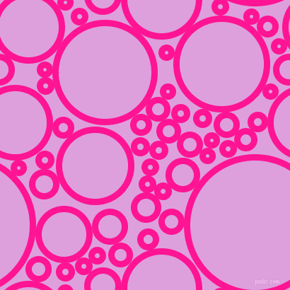 bubbles, circles, sponge, big, medium, small, 9 pixel line width, Deep Pink and Plum circles bubbles sponge soap seamless tileable