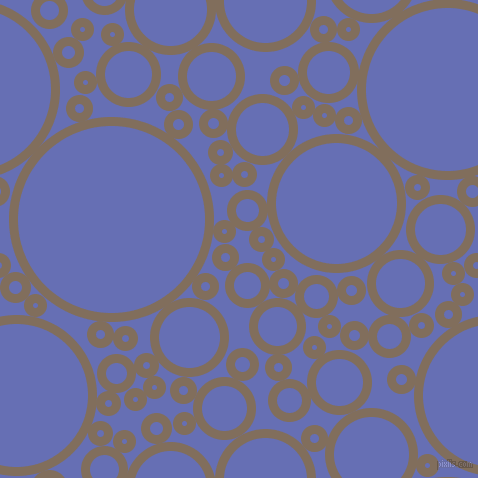 bubbles, circles, sponge, big, medium, small, 9 pixel line width, Donkey Brown and Chetwode Blue circles bubbles sponge soap seamless tileable