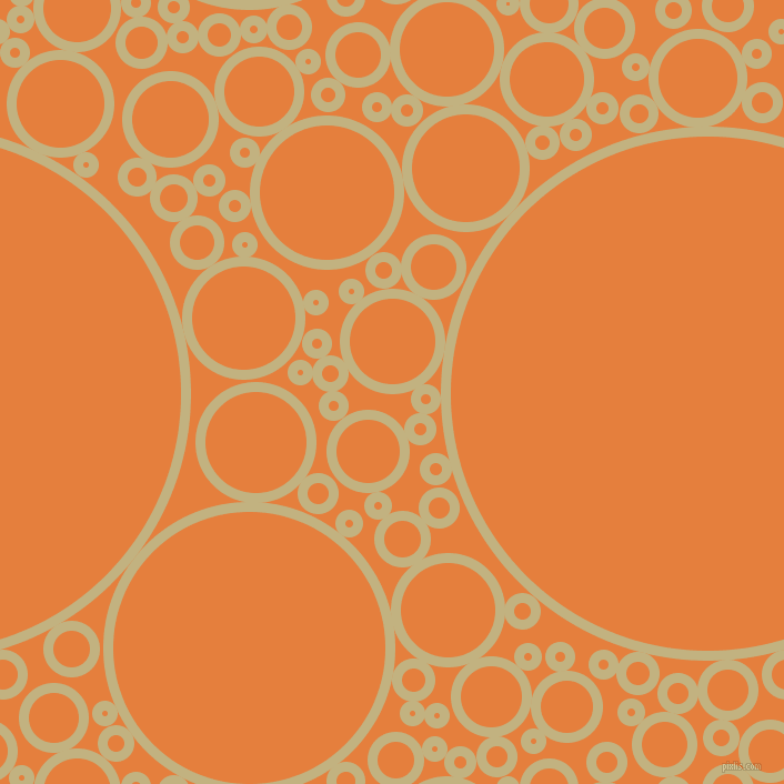 bubbles, circles, sponge, big, medium, small, 9 pixel line width, Ecru and Pizazz circles bubbles sponge soap seamless tileable