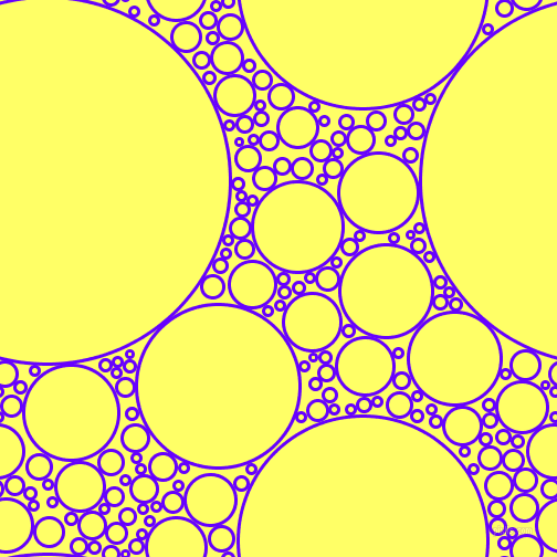 bubbles, circles, sponge, big, medium, small, 3 pixel line width, Electric Indigo and Laser Lemon circles bubbles sponge soap seamless tileable