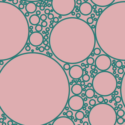 bubbles, circles, sponge, big, medium, small, 5 pixel line width, Elm and Pale Chestnut circles bubbles sponge soap seamless tileable