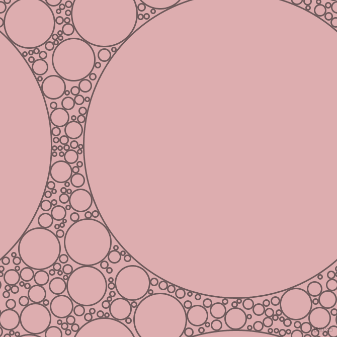 bubbles, circles, sponge, big, medium, small, 3 pixel line width, Falcon and Pale Chestnut circles bubbles sponge soap seamless tileable