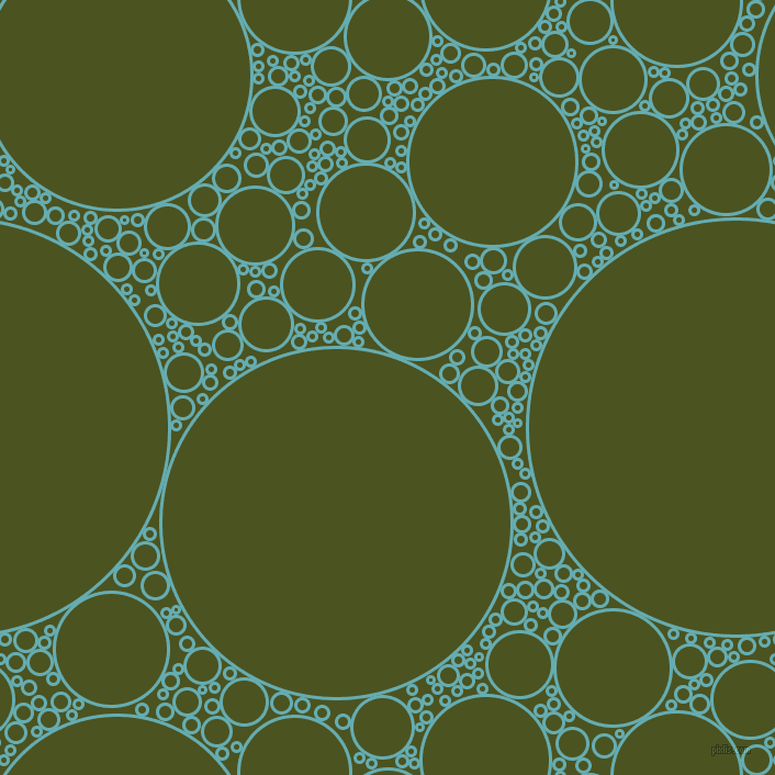 bubbles, circles, sponge, big, medium, small, 3 pixel line width, Fountain Blue and Army green circles bubbles sponge soap seamless tileable