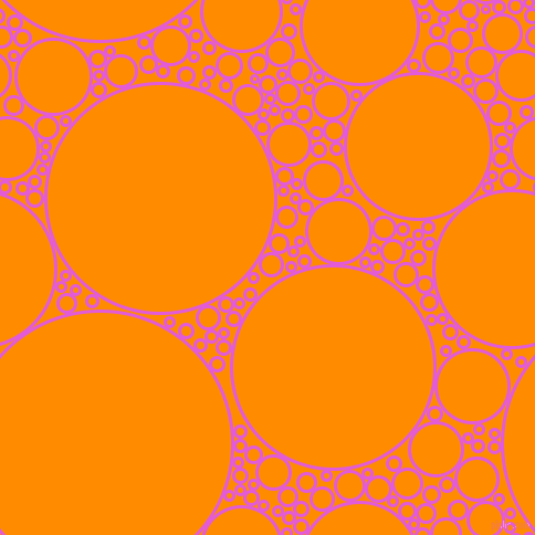 bubbles, circles, sponge, big, medium, small, 3 pixel line width, Free Speech Magenta and Dark Orange circles bubbles sponge soap seamless tileable