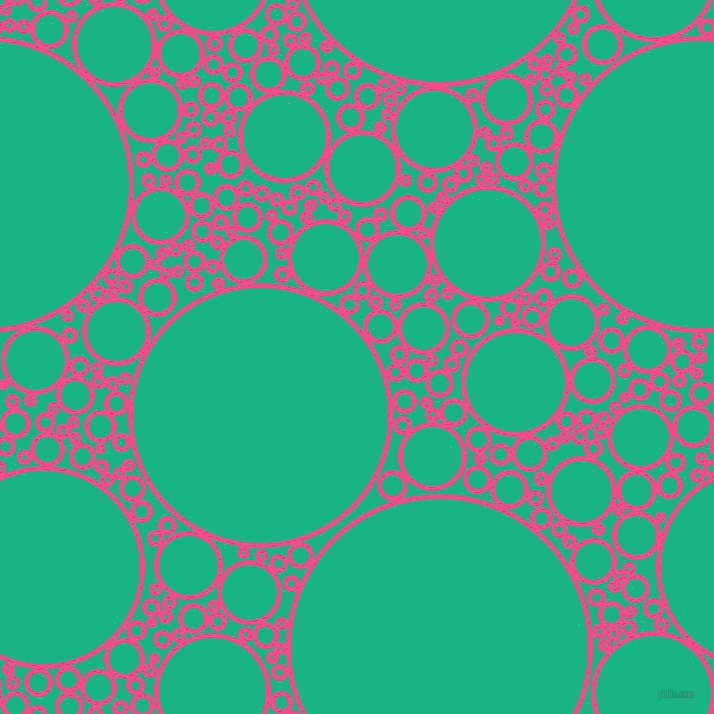 bubbles, circles, sponge, big, medium, small, 5 pixel line width, French Rose and Mountain Meadow circles bubbles sponge soap seamless tileable