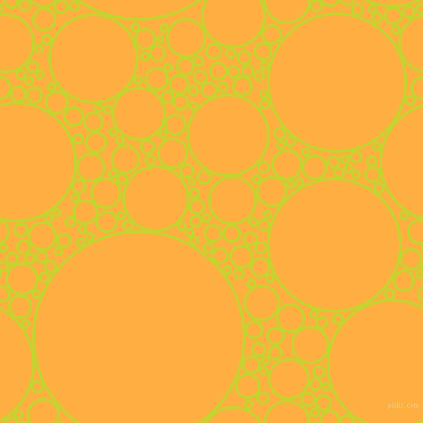 bubbles, circles, sponge, big, medium, small, 3 pixel line width, Fuego and Yellow Orange circles bubbles sponge soap seamless tileable