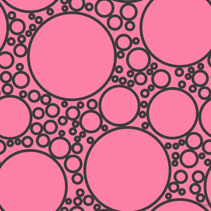 bubbles, circles, sponge, big, medium, small, 9 pixel line width, Fuscous Grey and Tickle Me Pink circles bubbles sponge soap seamless tileable