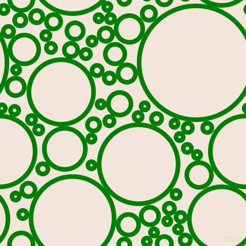 bubbles, circles, sponge, big, medium, small, 9 pixel line width, Green and Fair Pink circles bubbles sponge soap seamless tileable