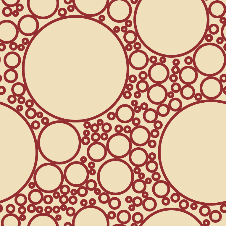 bubbles, circles, sponge, big, medium, small, 9 pixel line width, Guardsman Red and Dutch White circles bubbles sponge soap seamless tileable