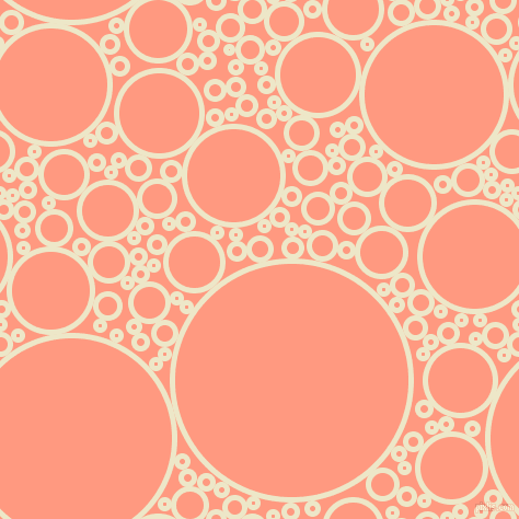 bubbles, circles, sponge, big, medium, small, 5 pixel line width, Half And Half and Vivid Tangerine circles bubbles sponge soap seamless tileable
