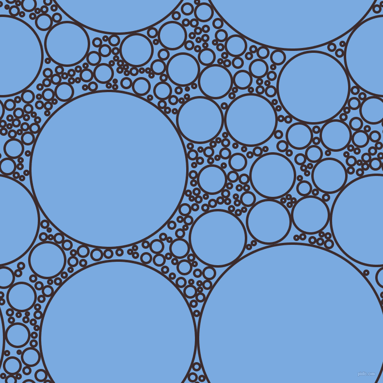 bubbles, circles, sponge, big, medium, small, 5 pixel line width, Havana and Jordy Blue circles bubbles sponge soap seamless tileable