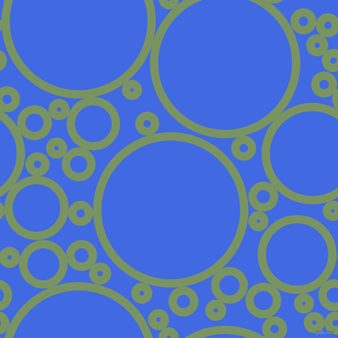 bubbles, circles, sponge, big, medium, small, 17 pixel line width, Highland and Royal Blue circles bubbles sponge soap seamless tileable
