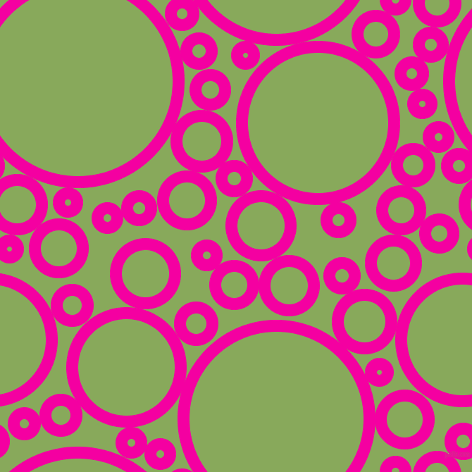 bubbles, circles, sponge, big, medium, small, 17 pixel line width, Hollywood Cerise and Chelsea Cucumber circles bubbles sponge soap seamless tileable