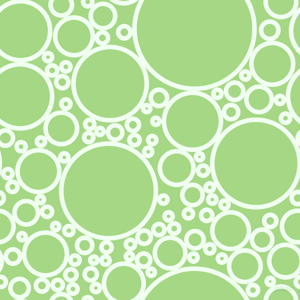 bubbles, circles, sponge, big, medium, small, 9 pixel line width, Honeydew and Feijoa circles bubbles sponge soap seamless tileable