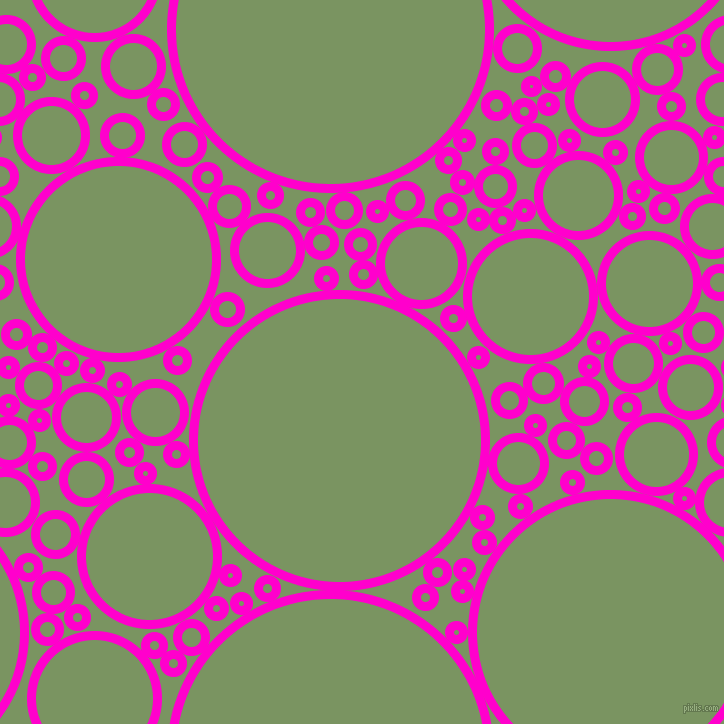 bubbles, circles, sponge, big, medium, small, 9 pixel line width, Hot Magenta and Highland circles bubbles sponge soap seamless tileable