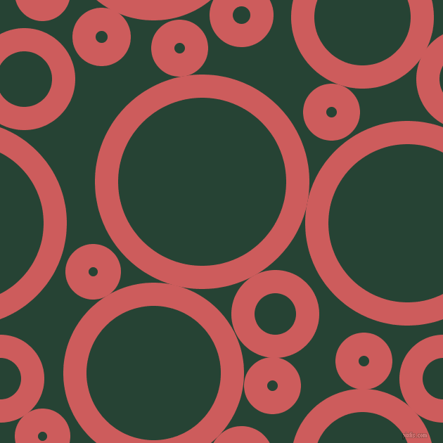 bubbles, circles, sponge, big, medium, small, 33 pixel line width, Indian Red and Everglade circles bubbles sponge soap seamless tileable