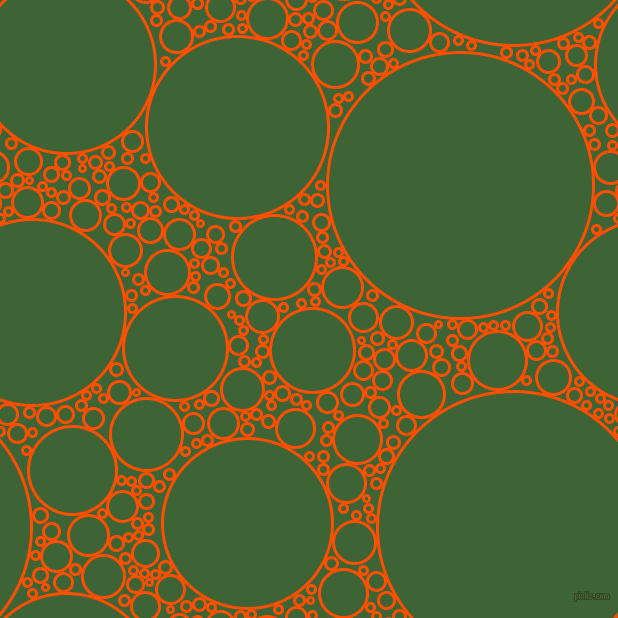 bubbles, circles, sponge, big, medium, small, 3 pixel line width, International Orange and Green House circles bubbles sponge soap seamless tileable