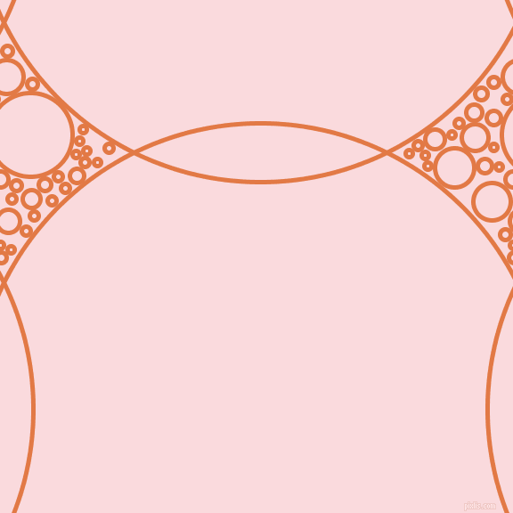 bubbles, circles, sponge, big, medium, small, 5 pixel line width, Jaffa and Pale Pink circles bubbles sponge soap seamless tileable