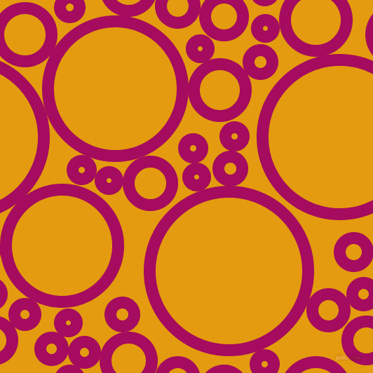 bubbles, circles, sponge, big, medium, small, 17 pixel line width, Jazzberry Jam and Gamboge circles bubbles sponge soap seamless tileable