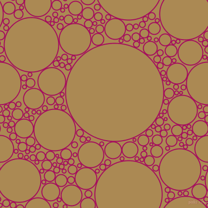 bubbles, circles, sponge, big, medium, small, 2 pixel line width, Jazzberry Jam and Teak circles bubbles sponge soap seamless tileable