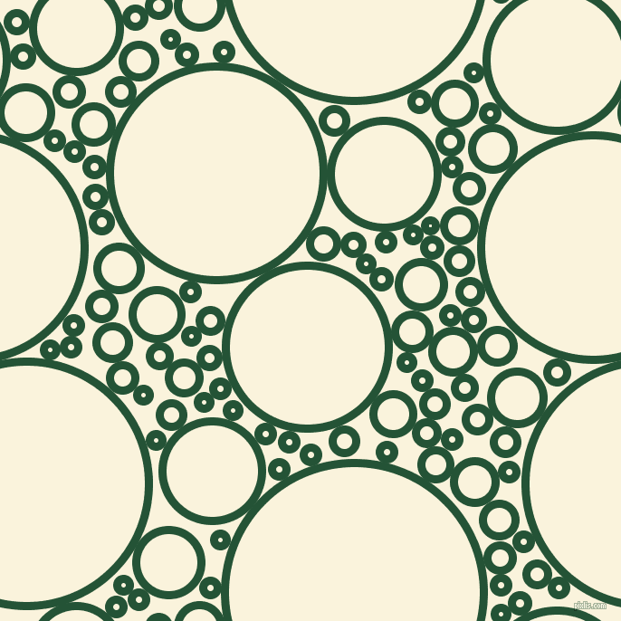 bubbles, circles, sponge, big, medium, small, 9 pixel line width, Kaitoke Green and Off Yellow circles bubbles sponge soap seamless tileable