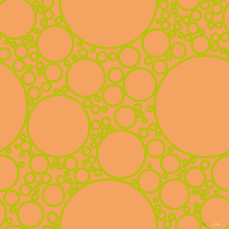 bubbles, circles, sponge, big, medium, small, 5 pixel line width, La Rioja and Sandy Brown circles bubbles sponge soap seamless tileable