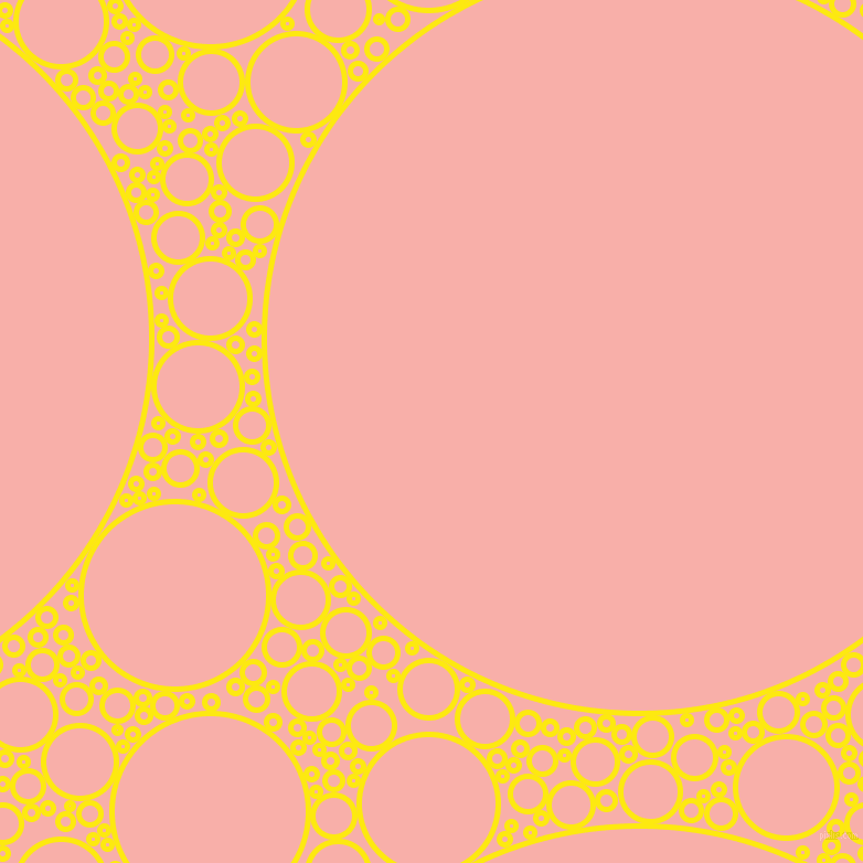 bubbles, circles, sponge, big, medium, small, 5 pixel line width, Lemon and Sundown circles bubbles sponge soap seamless tileable