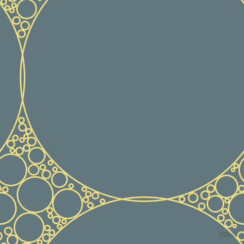bubbles, circles, sponge, big, medium, small, 3 pixel line width, Light Goldenrod and Blue Bayoux circles bubbles sponge soap seamless tileable