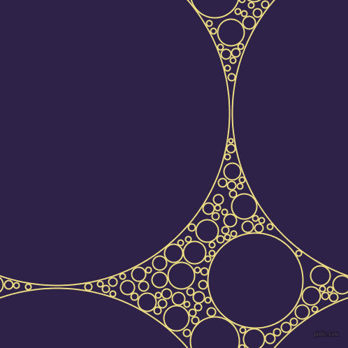 bubbles, circles, sponge, big, medium, small, 2 pixel line width, Light Goldenrod and Violent Violet circles bubbles sponge soap seamless tileable
