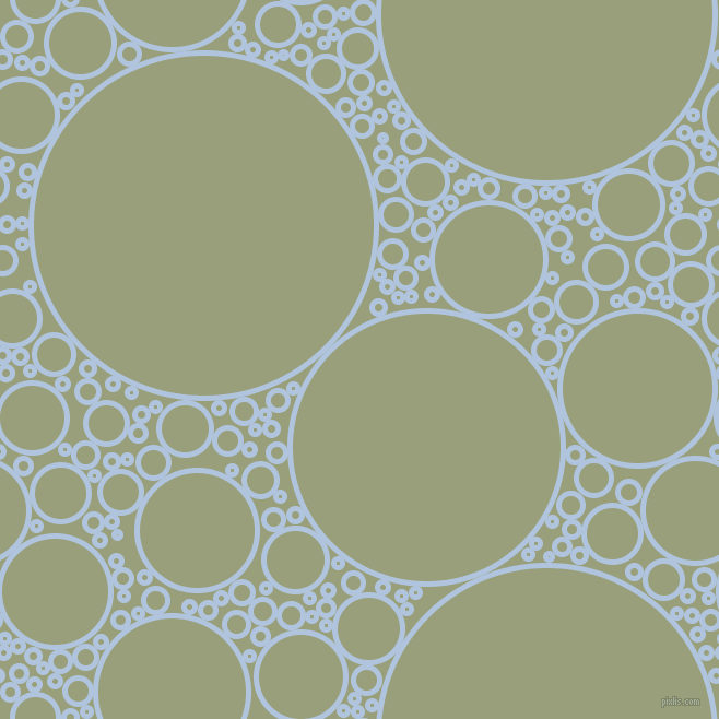bubbles, circles, sponge, big, medium, small, 5 pixel line width, Light Steel Blue and Sage circles bubbles sponge soap seamless tileable
