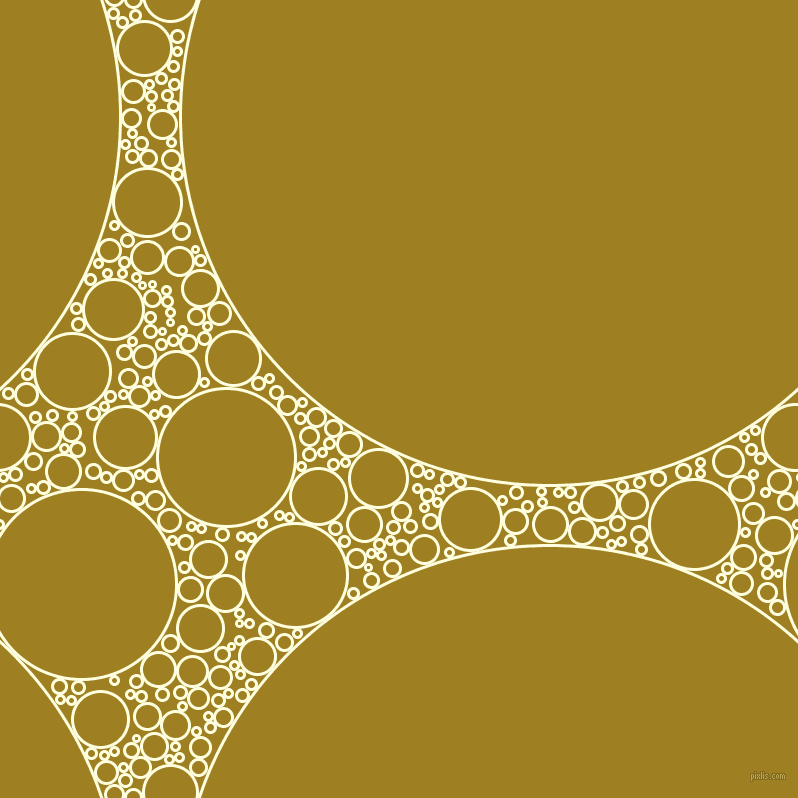 bubbles, circles, sponge, big, medium, small, 3 pixel line width, Light Yellow and Hacienda circles bubbles sponge soap seamless tileable