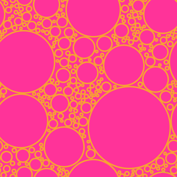bubbles, circles, sponge, big, medium, small, 5 pixel line width, Lightning Yellow and Wild Strawberry circles bubbles sponge soap seamless tileable