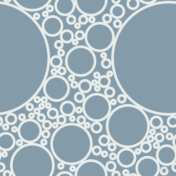 bubbles, circles, sponge, big, medium, small, 9 pixel line width, Lily White and Bali Hai circles bubbles sponge soap seamless tileable